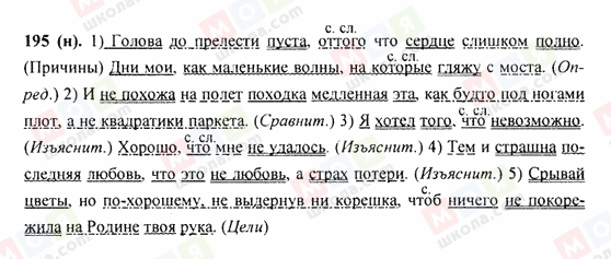 ГДЗ Русский язык 9 класс страница 195