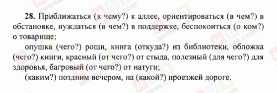 ГДЗ Русский язык 6 класс страница 28