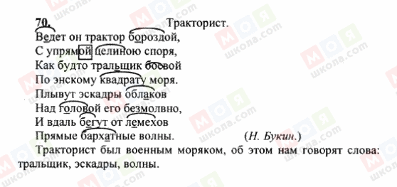 ГДЗ Русский язык 6 класс страница 70
