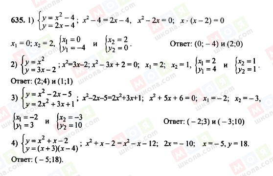 ГДЗ Алгебра 8 клас сторінка 635