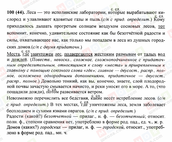 ГДЗ Русский язык 9 класс страница 100