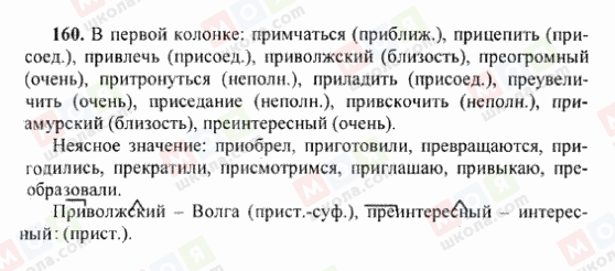ГДЗ Русский язык 6 класс страница 160