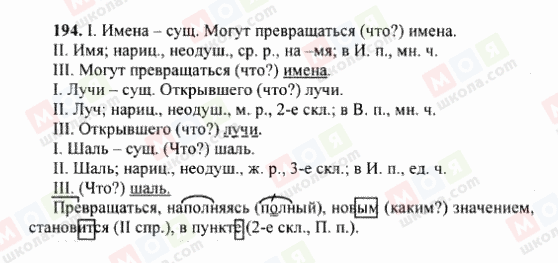 ГДЗ Русский язык 6 класс страница 194