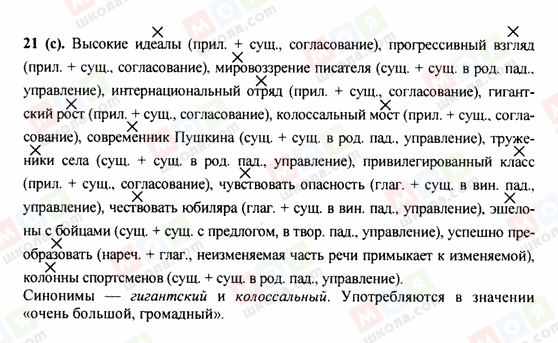 ГДЗ Російська мова 9 клас сторінка 21с