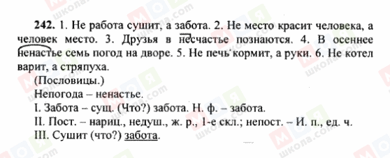 ГДЗ Російська мова 6 клас сторінка 242