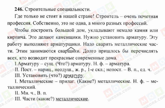 ГДЗ Російська мова 6 клас сторінка 246