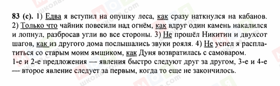 ГДЗ Російська мова 9 клас сторінка 83с