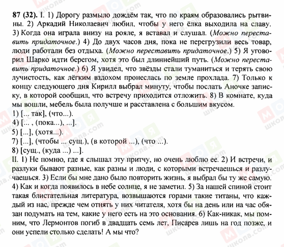 ГДЗ Російська мова 9 клас сторінка 87