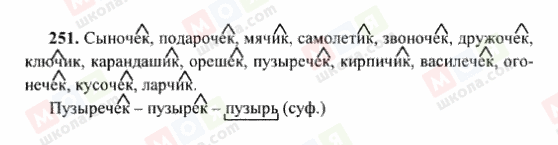 ГДЗ Російська мова 6 клас сторінка 251