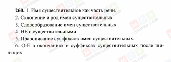 ГДЗ Російська мова 6 клас сторінка 260