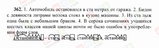 ГДЗ Російська мова 6 клас сторінка 362