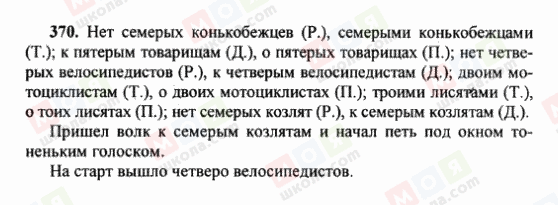 ГДЗ Російська мова 6 клас сторінка 370
