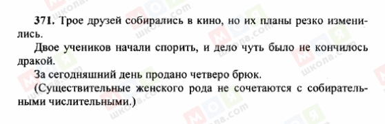 ГДЗ Російська мова 6 клас сторінка 371