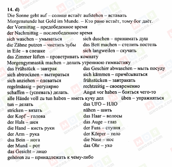 ГДЗ Німецька мова 6 клас сторінка 14