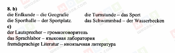 ГДЗ Німецька мова 6 клас сторінка 8