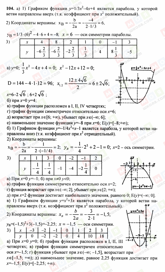 ГДЗ Алгебра 9 клас сторінка 104