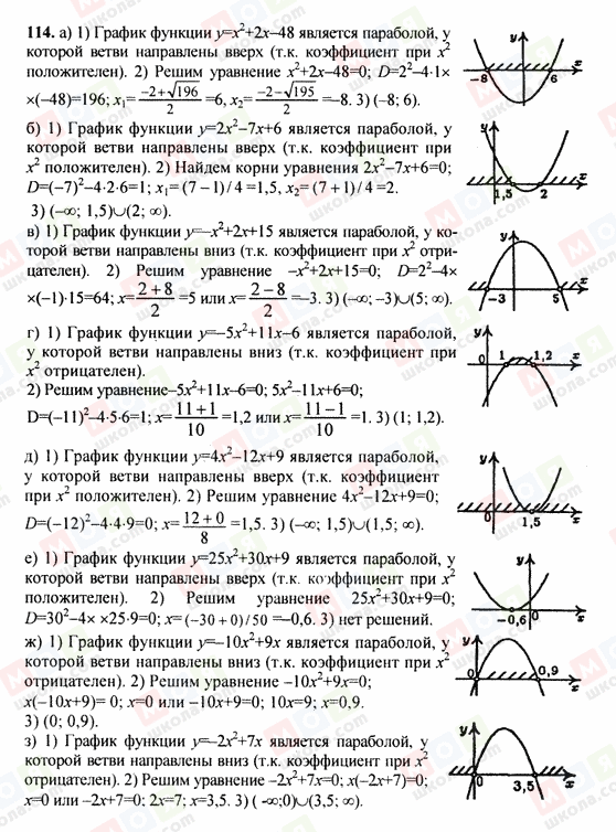 ГДЗ Алгебра 9 клас сторінка 114