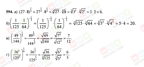 ГДЗ Алгебра 9 класс страница 594