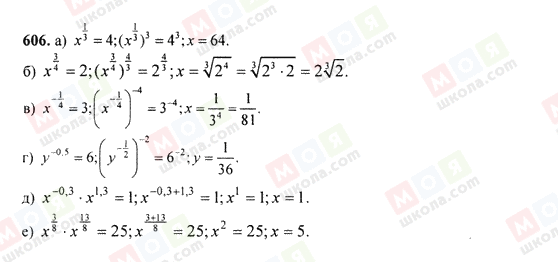 ГДЗ Алгебра 9 клас сторінка 606