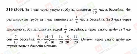 ГДЗ Математика 6 клас сторінка 315(303)