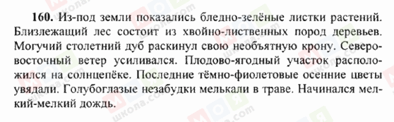 ГДЗ Російська мова 6 клас сторінка 160