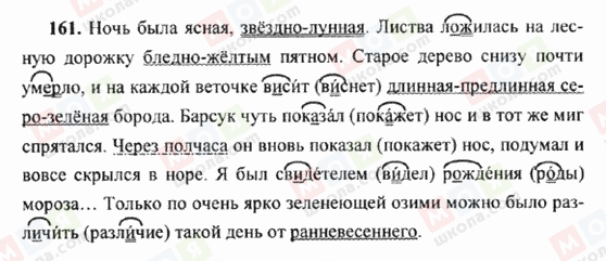 ГДЗ Російська мова 6 клас сторінка 161