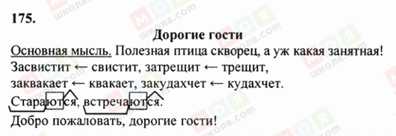 ГДЗ Російська мова 6 клас сторінка 175