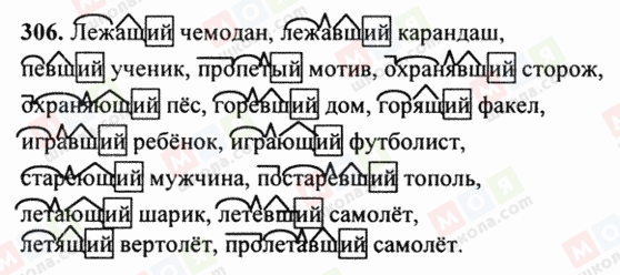 ГДЗ Російська мова 6 клас сторінка 306