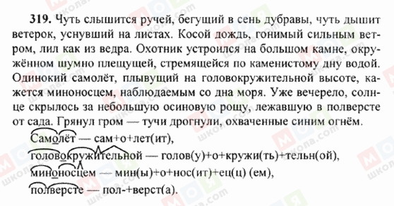 ГДЗ Російська мова 6 клас сторінка 319