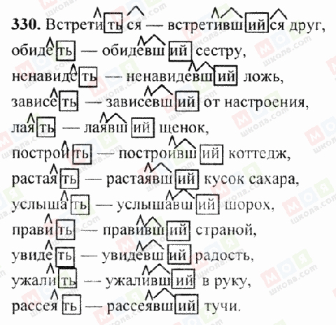 ГДЗ Російська мова 6 клас сторінка 330