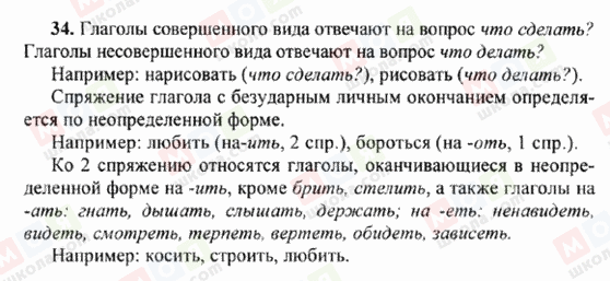 ГДЗ Російська мова 6 клас сторінка 34