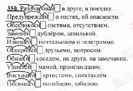 ГДЗ Російська мова 6 клас сторінка 350