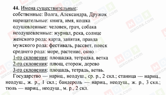 ГДЗ Русский язык 6 класс страница 44