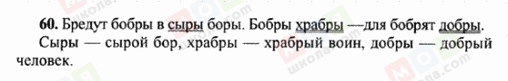 ГДЗ Російська мова 6 клас сторінка 60