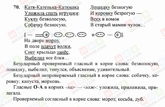 ГДЗ Російська мова 6 клас сторінка 70