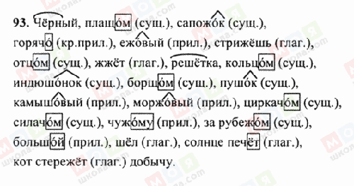 ГДЗ Російська мова 6 клас сторінка 93