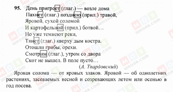 ГДЗ Російська мова 6 клас сторінка 95
