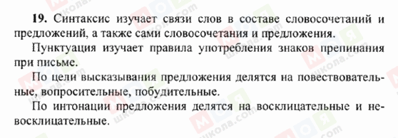 ГДЗ Російська мова 6 клас сторінка 19
