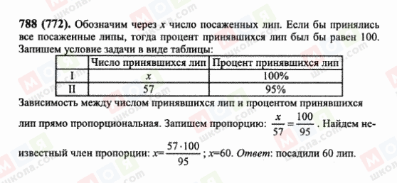 ГДЗ Математика 6 клас сторінка 788(772)