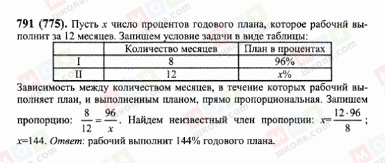 ГДЗ Математика 6 класс страница 791(775)