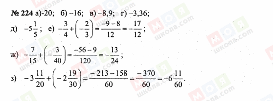 ГДЗ Математика 6 класс страница 224