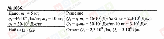 ГДЗ Фізика 7 клас сторінка 1036