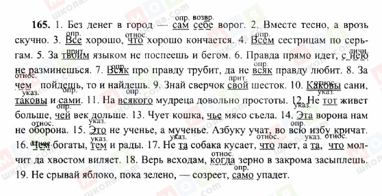 ГДЗ Російська мова 10 клас сторінка 165