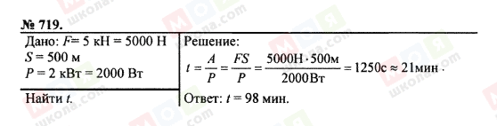 ГДЗ Фізика 7 клас сторінка 719