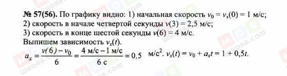 ГДЗ Фізика 10 клас сторінка 57(56)