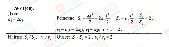 ГДЗ Фізика 10 клас сторінка 61(60)