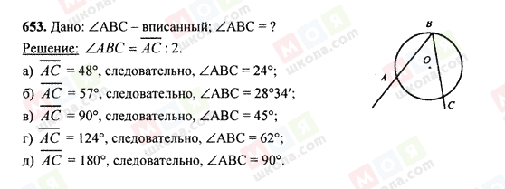 ГДЗ Геометрія 7 клас сторінка 653