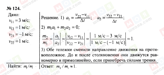 ГДЗ Фізика 10 клас сторінка 124