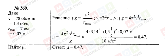 ГДЗ Фізика 10 клас сторінка 269