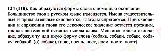 ГДЗ Російська мова 5 клас сторінка 124 (110)